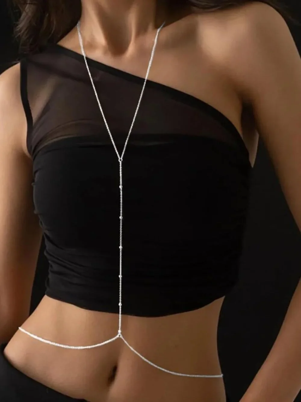 Body Chain Crossover Thin Bra Bikini Waist Belly Body Chains Beach Body Necklace